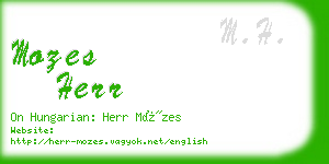 mozes herr business card